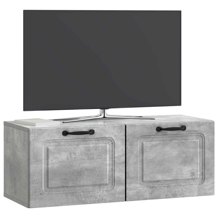 Oglindă TV montată pe perete Gri Beton 78,5 x 31 x 30 cm - WALTI WALTI