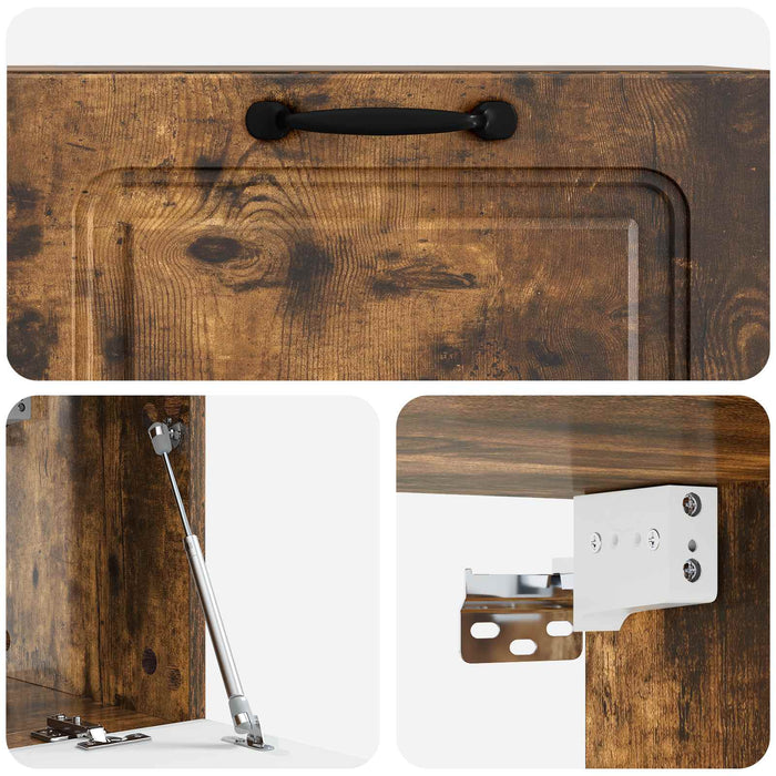 Oglindă TV montată pe perete Stejar fumuriu 78,5 x 31 x 30 cm - WALTI WALTI