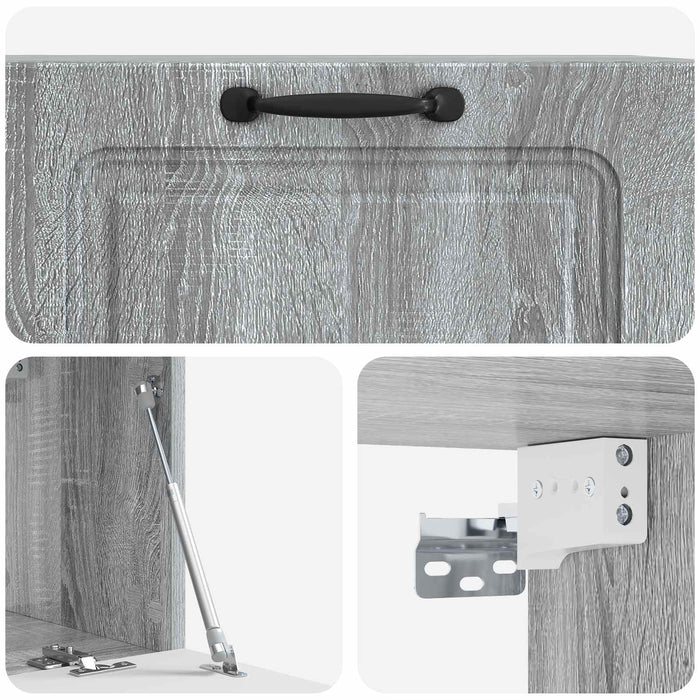 Oglindă TV montată pe perete Sonoma gri 78,5 x 31 x 30 cm - WALTI WALTI