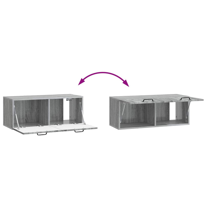 Oglindă TV montată pe perete Sonoma gri 78,5 x 31 x 30 cm - WALTI WALTI