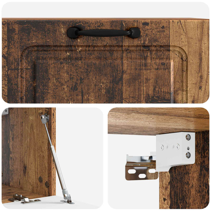 Oglindă TV montată pe perete Lemn vechi 78,5 x 31 x 30 cm - WALTI WALTI