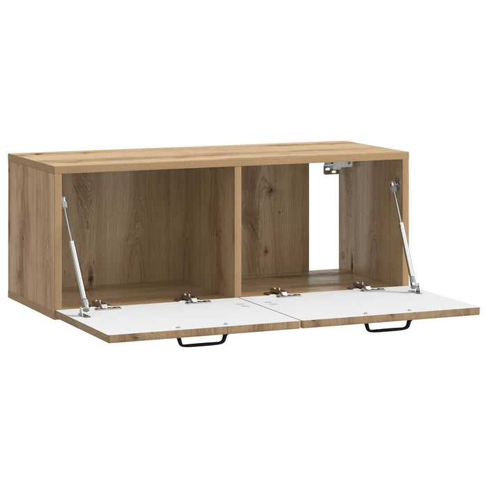 Oglindă TV montată pe perete Stejar Artizanal 78,5 x 31 x 30 cm - WALTI WALTI