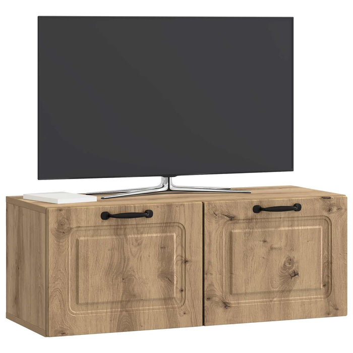 Oglindă TV montată pe perete Stejar Artizanal 78,5 x 31 x 30 cm - WALTI WALTI