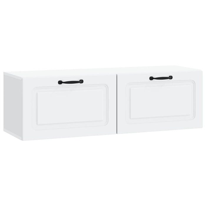 Oglindă TV montată pe perete Alb 98 x 31 x 30 cm Lemn prelucrat - WALTI WALTI