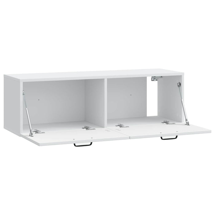 Oglindă TV montată pe perete Alb 98 x 31 x 30 cm Lemn prelucrat - WALTI WALTI