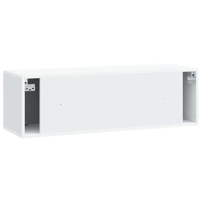 Oglindă TV montată pe perete Alb 98 x 31 x 30 cm Lemn prelucrat - WALTI WALTI