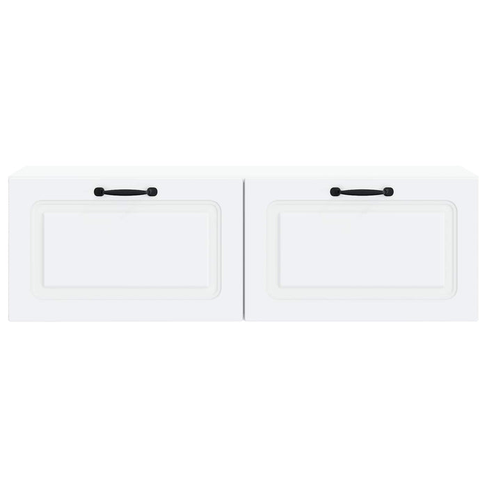 Oglindă TV montată pe perete Alb 98 x 31 x 30 cm Lemn prelucrat - WALTI WALTI