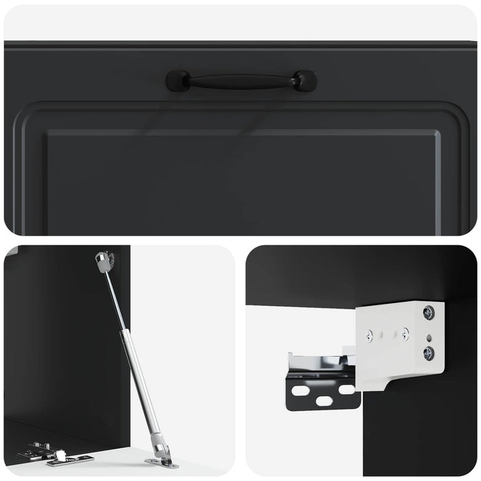 Oglindă TV montată pe perete Pe perete Negru 98 x 31 x 30 cm - WALTI WALTI
