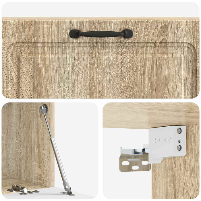 Oglindă TV montată pe perete Stejar Sonoma 98 x 31 x 30 cm - WALTI WALTI