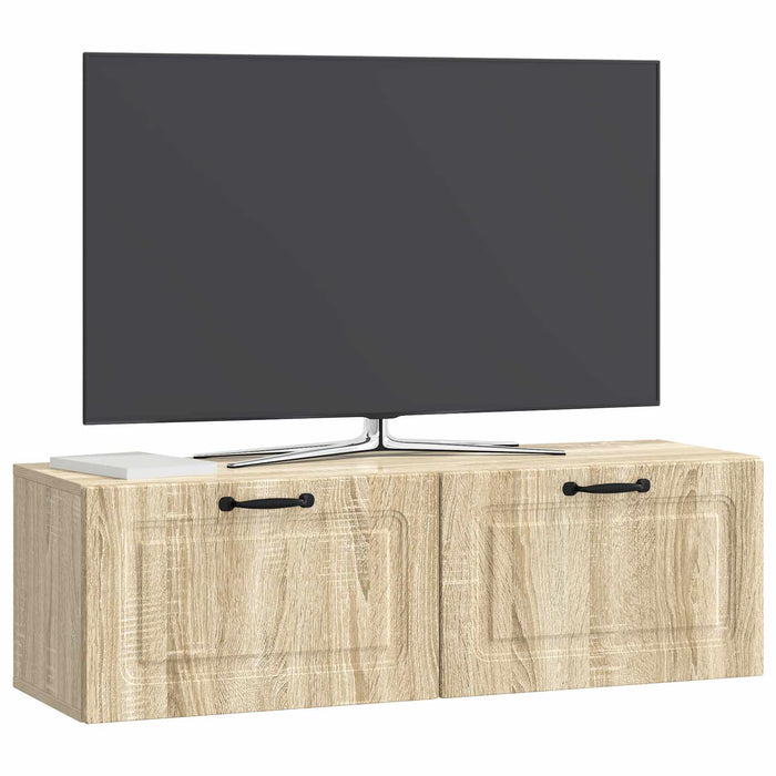 Oglindă TV montată pe perete Stejar Sonoma 98 x 31 x 30 cm - WALTI WALTI