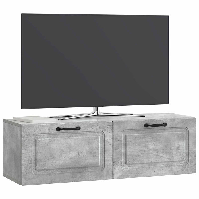 Oglindă TV montată pe perete Gri Beton 98 x 31 x 30 cm - WALTI WALTI