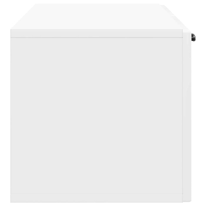 Oglindă TV montată pe perete Alb foarte lucios 98 x 31 x 30 cm - WALTI WALTI