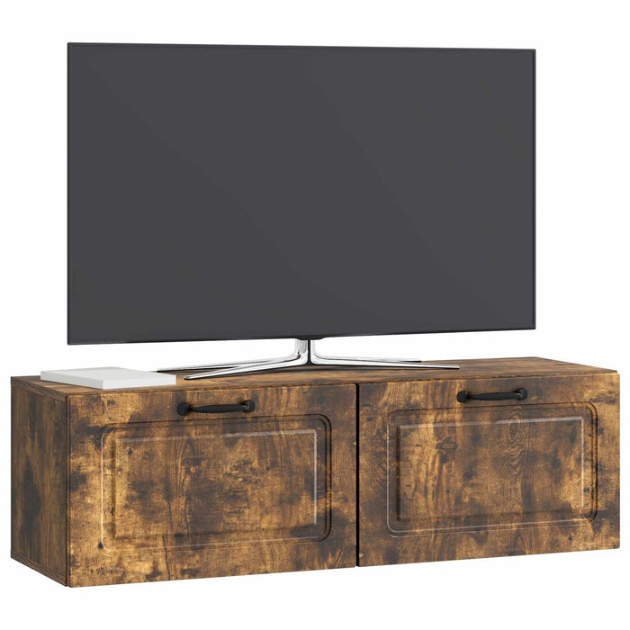 Oglindă TV montată pe perete Stejar fumuriu 98 x 31 x 30 cm - WALTI WALTI