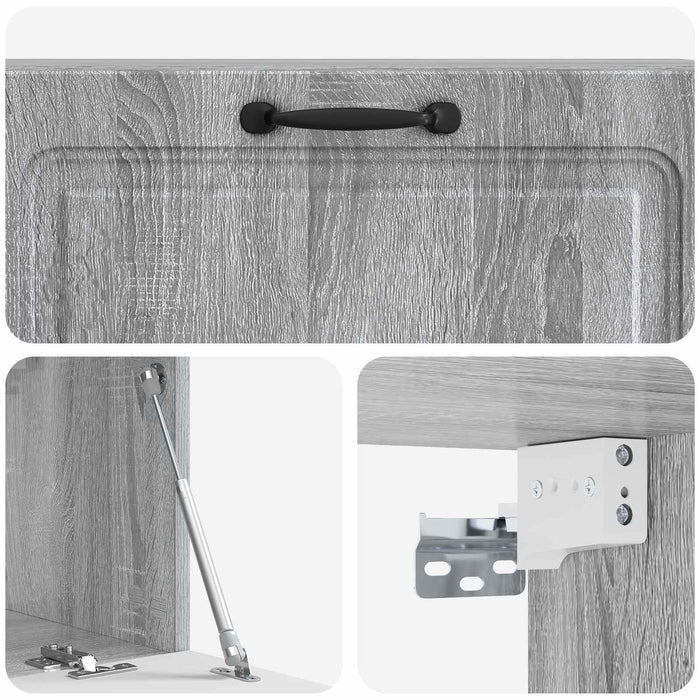Oglindă TV montată pe perete Sonoma gri 98 x 31 x 30 cm - WALTI WALTI