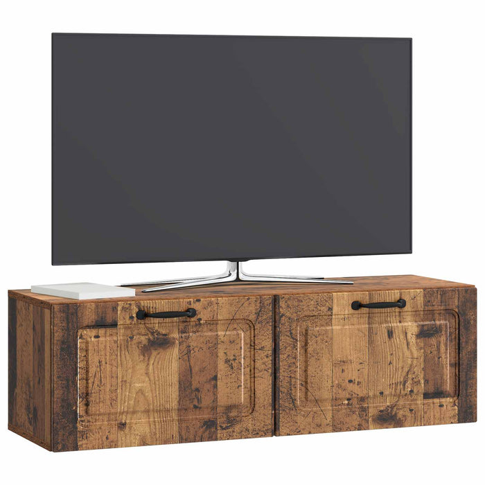 Oglindă TV montată pe perete Lemn vechi 98 x 31 x 30 cm - WALTI WALTI