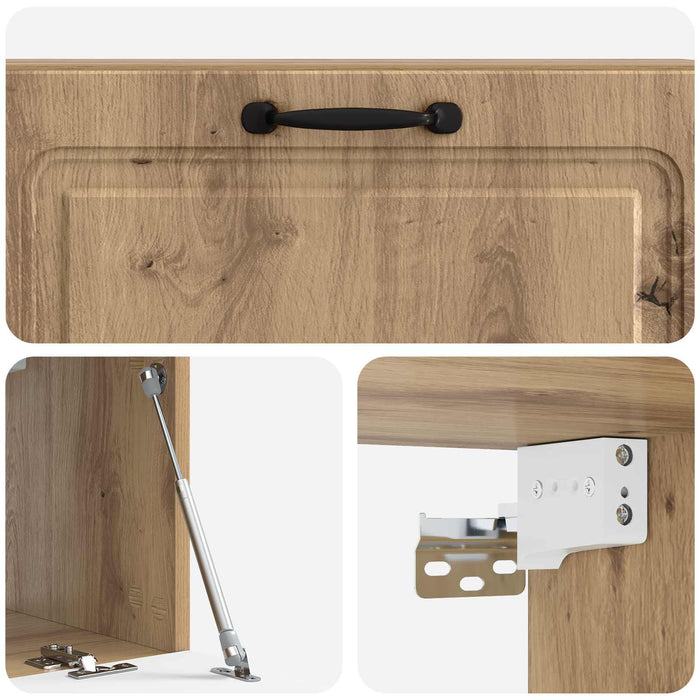 Oglindă TV montată pe perete Stejar Artizanal 98 x 31 x 30 cm - WALTI WALTI