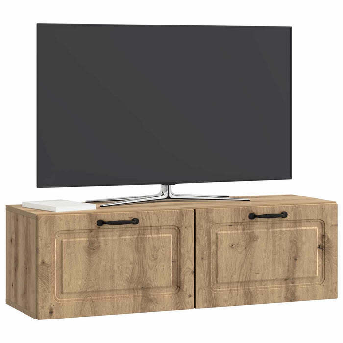 Oglindă TV montată pe perete Stejar Artizanal 98 x 31 x 30 cm - WALTI WALTI