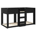 Pat Etajat pentru Copii Stejar Negru 75 x 190 cm Lemn compozit - WALTI WALTI