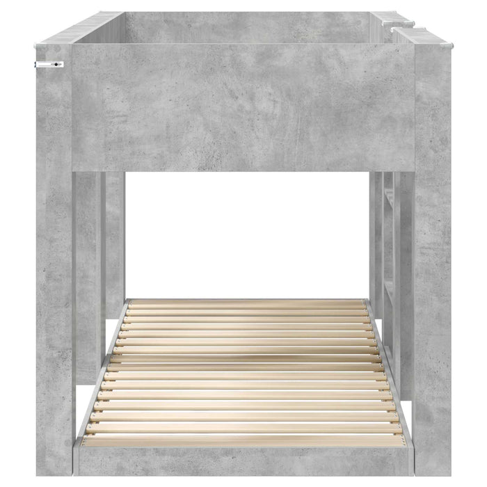 Pat Etajat pentru Copii Gri din beton 75 x 190 cm Lemn compozit - WALTI WALTI