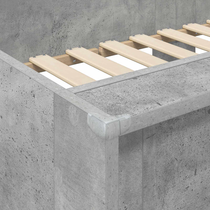 Pat Etajat pentru Copii Gri din beton 90 x 190 cm Lemn compozit - WALTI WALTI