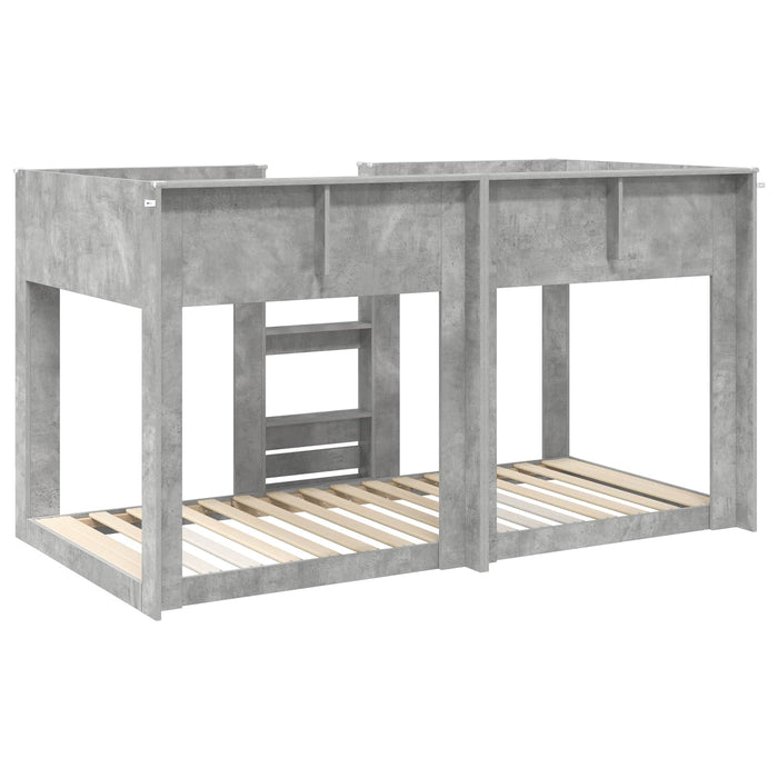 Pat Etajat pentru Copii Gri din beton 90 x 190 cm Lemn compozit - WALTI WALTI