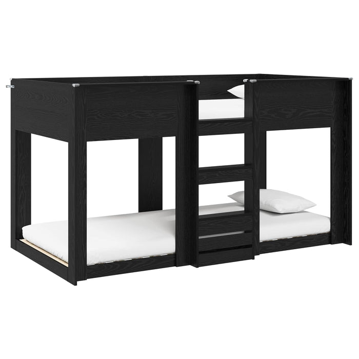 Pat Etajat pentru Copii Stejar Negru 80 x 200 cm Lemn compozit - WALTI WALTI