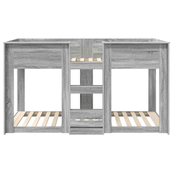 Pat Etajat pentru Copii Gri Sonoma 90 x 200 cm Lemn compozit - WALTI WALTI