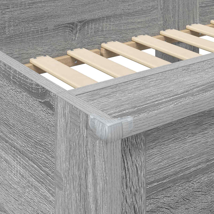 Pat Etajat pentru Copii Gri Sonoma 100 x 200 cm Lemn compozit - WALTI WALTI