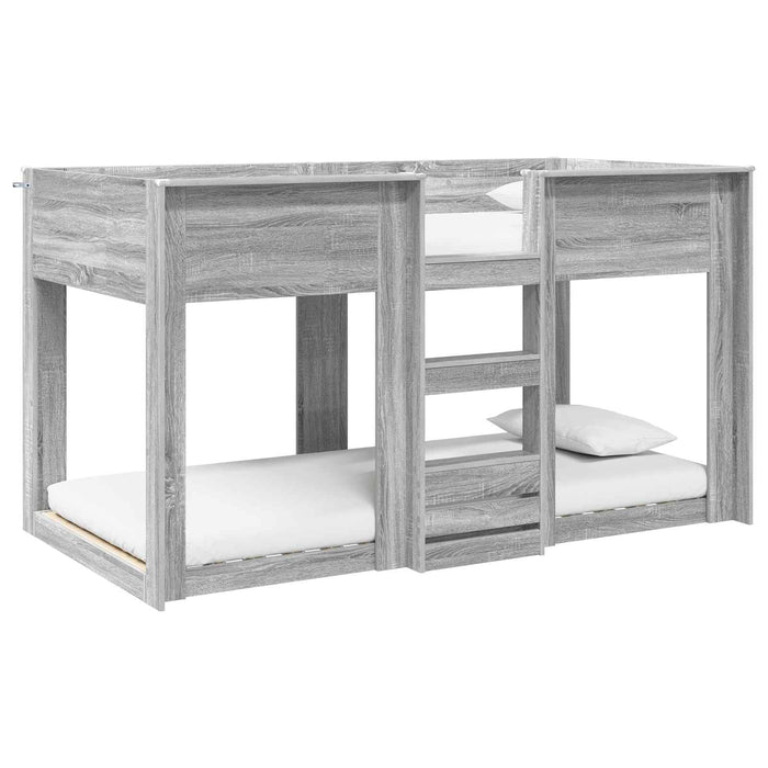 Pat Etajat pentru Copii Gri Sonoma 100 x 200 cm Lemn compozit - WALTI WALTI