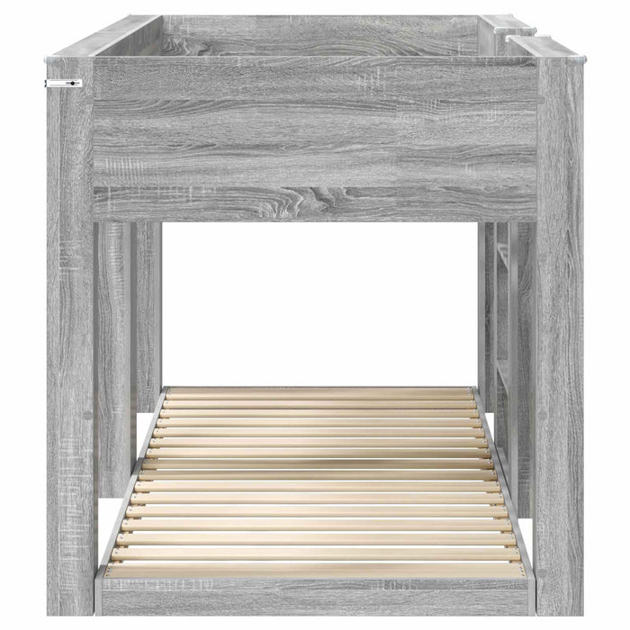 Pat Etajat pentru Copii Gri Sonoma 100 x 200 cm Lemn compozit - WALTI WALTI
