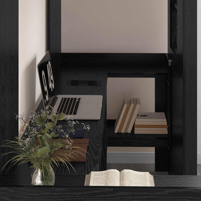 Cadru de pat supraetajat cu birou Stejar Negru 75 x 190 cm - WALTI WALTI