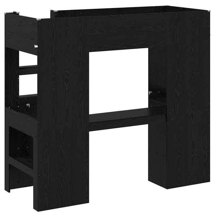 Cadru de pat supraetajat cu birou Stejar Negru 75 x 190 cm - WALTI WALTI