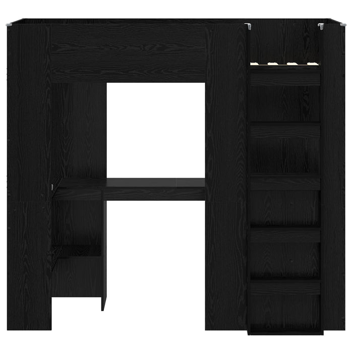 Cadru de pat supraetajat cu birou Stejar Negru 75 x 190 cm - WALTI WALTI