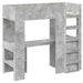 Cadru de pat supraetajat cu birou Gri din beton 75 x 190 cm - WALTI WALTI