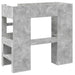 Cadru de pat supraetajat cu birou Gri din beton 75 x 190 cm - WALTI WALTI