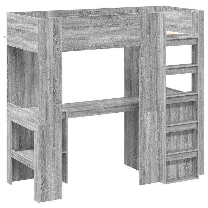Cadru de pat supraetajat cu birou Gri Sonoma 75 x 190 cm - WALTI WALTI