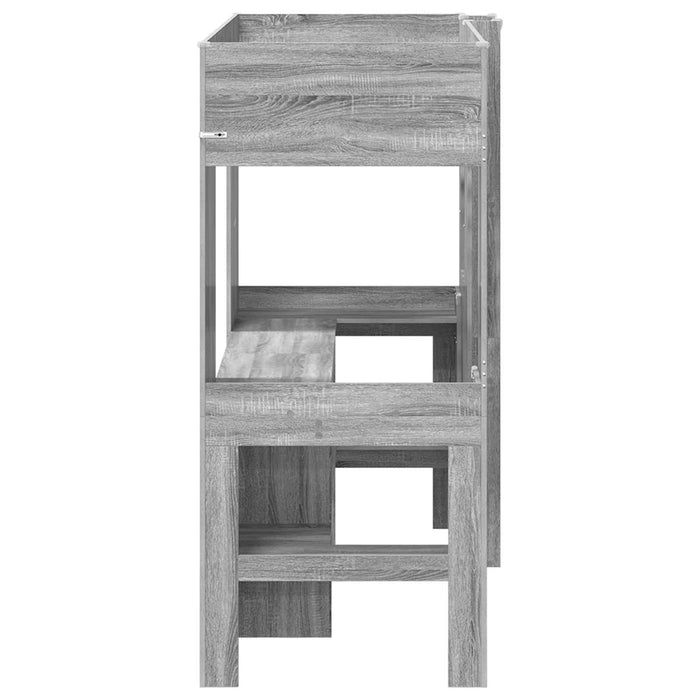 Cadru de pat supraetajat cu birou Gri Sonoma 75 x 190 cm - WALTI WALTI