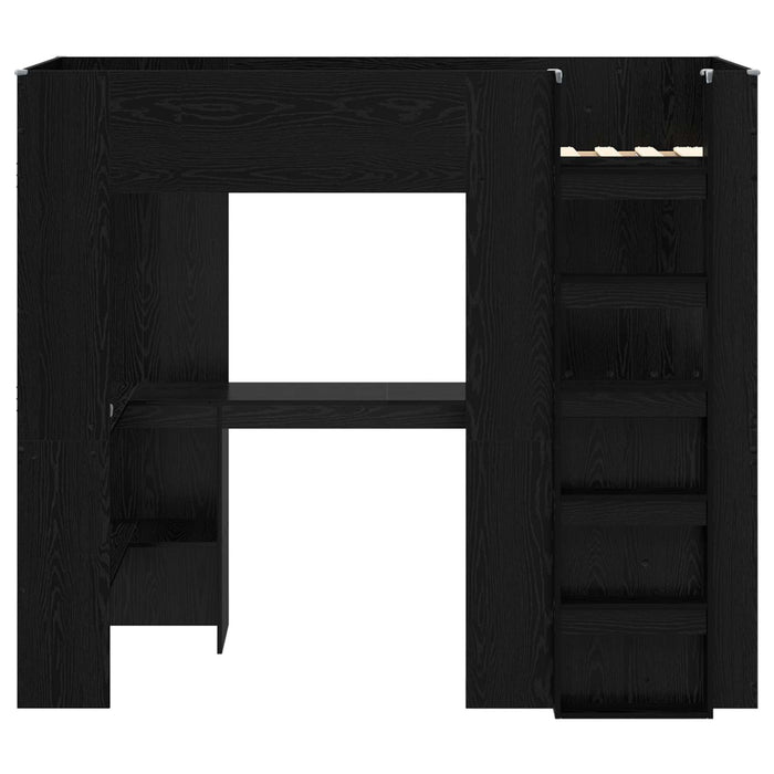 Cadru de pat supraetajat cu birou Stejar Negru 90 x 190 cm - WALTI WALTI