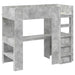 Cadru de pat supraetajat cu birou Gri din beton 90 x 200 cm - WALTI WALTI