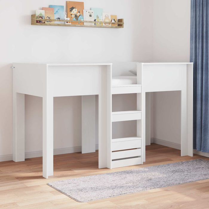 Pat Etajat pentru Copii Alb 75 x 190 cm Lemn compozit - WALTI WALTI