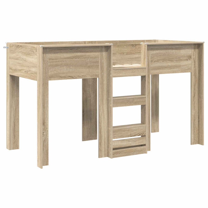 Pat Etajat pentru Copii Stejar Sonoma 75 x 190 cm Lemn compozit - WALTI WALTI