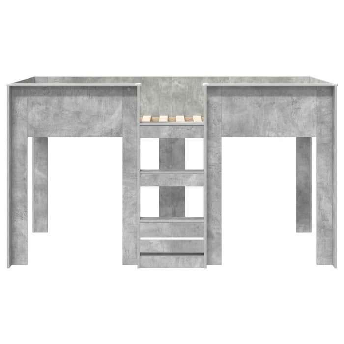 Pat Etajat pentru Copii Gri din beton 90 x 190 cm Lemn compozit - WALTI WALTI