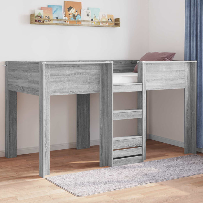 Pat Etajat pentru Copii Gri Sonoma 90 x 190 cm Lemn compozit - WALTI WALTI
