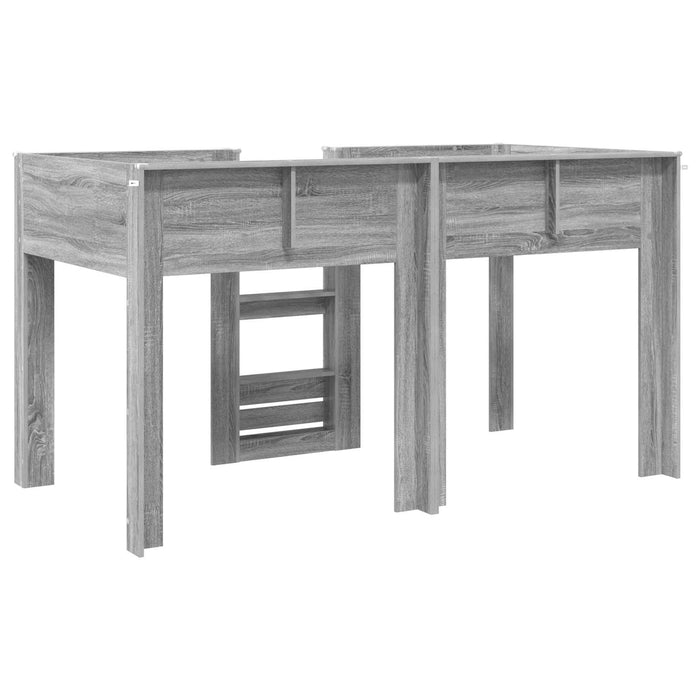 Pat Etajat pentru Copii Gri Sonoma 90 x 190 cm Lemn compozit - WALTI WALTI