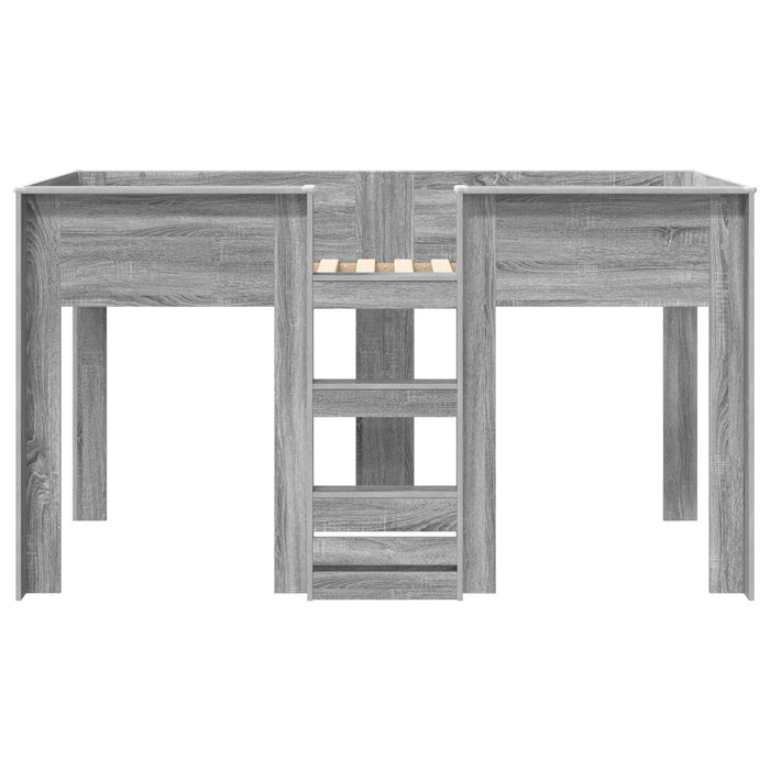 Pat Etajat pentru Copii Gri Sonoma 90 x 190 cm Lemn compozit - WALTI WALTI