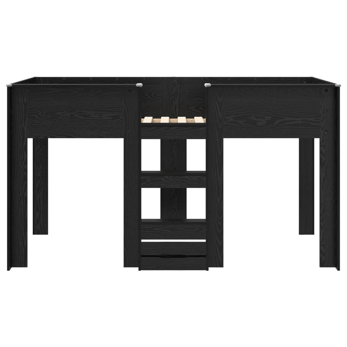 Pat Etajat pentru Copii Stejar Negru 100 x 200 cm Lemn compozit - WALTI WALTI
