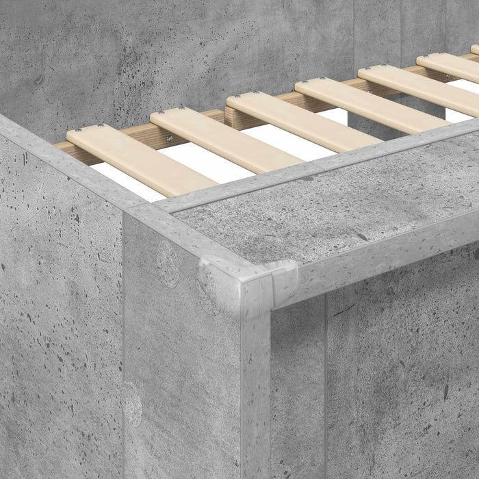 Pat Etajat pentru Copii cu saltea Gri din beton 100 x 200 cm - WALTI WALTI