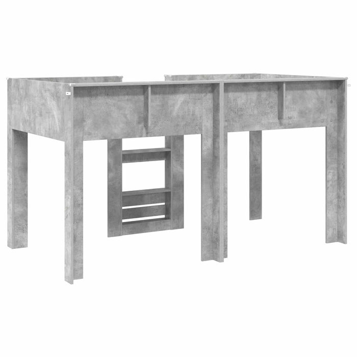 Pat Etajat pentru Copii cu saltea Gri din beton 100 x 200 cm - WALTI WALTI