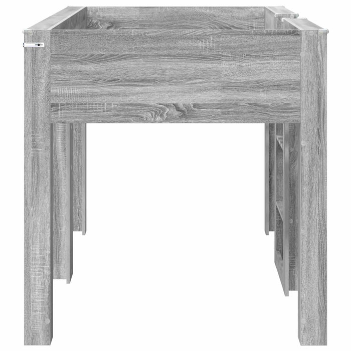 Pat Etajat pentru Copii Gri Sonoma 100 x 200 cm Lemn compozit - WALTI WALTI