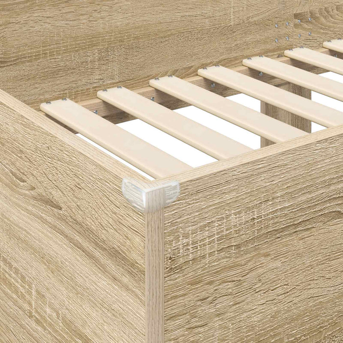 Pat Etajat pentru Copii Stejar Sonoma 90 x 200 cm Lemn compozit - WALTI WALTI